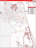 Virginia Beach, Va Carrier Route Wall Map